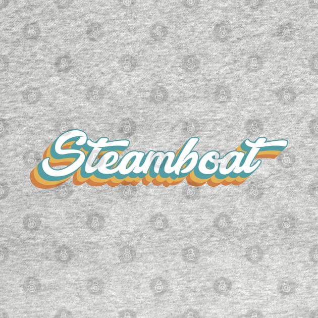 Steamboat Springs Colorado Retro Lettering by KlehmInTime